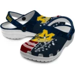 Custom Michigan Wolverines Clogs Star Spangled Side Pattern Best Selling