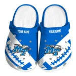 Custom Middle Tennessee Blue Raiders Clogs Football Motif Best Selling