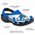 Custom Middle Tennessee Blue Raiders Clogs Football Motif Best Selling