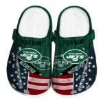 Custom New York Jets Clogs Star Spangled Side Pattern Best Selling