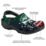 Custom New York Jets Clogs Star Spangled Side Pattern Best Selling