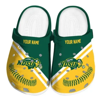 Custom North Dakota State Bison Clogs Baseball Motif Best Selling