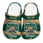 Custom Ohio Bobcats Clogs - Paint Splatter Graphics 1 Custom Ohio Bobcats Clogs Paint Splatter Graphics Best Selling