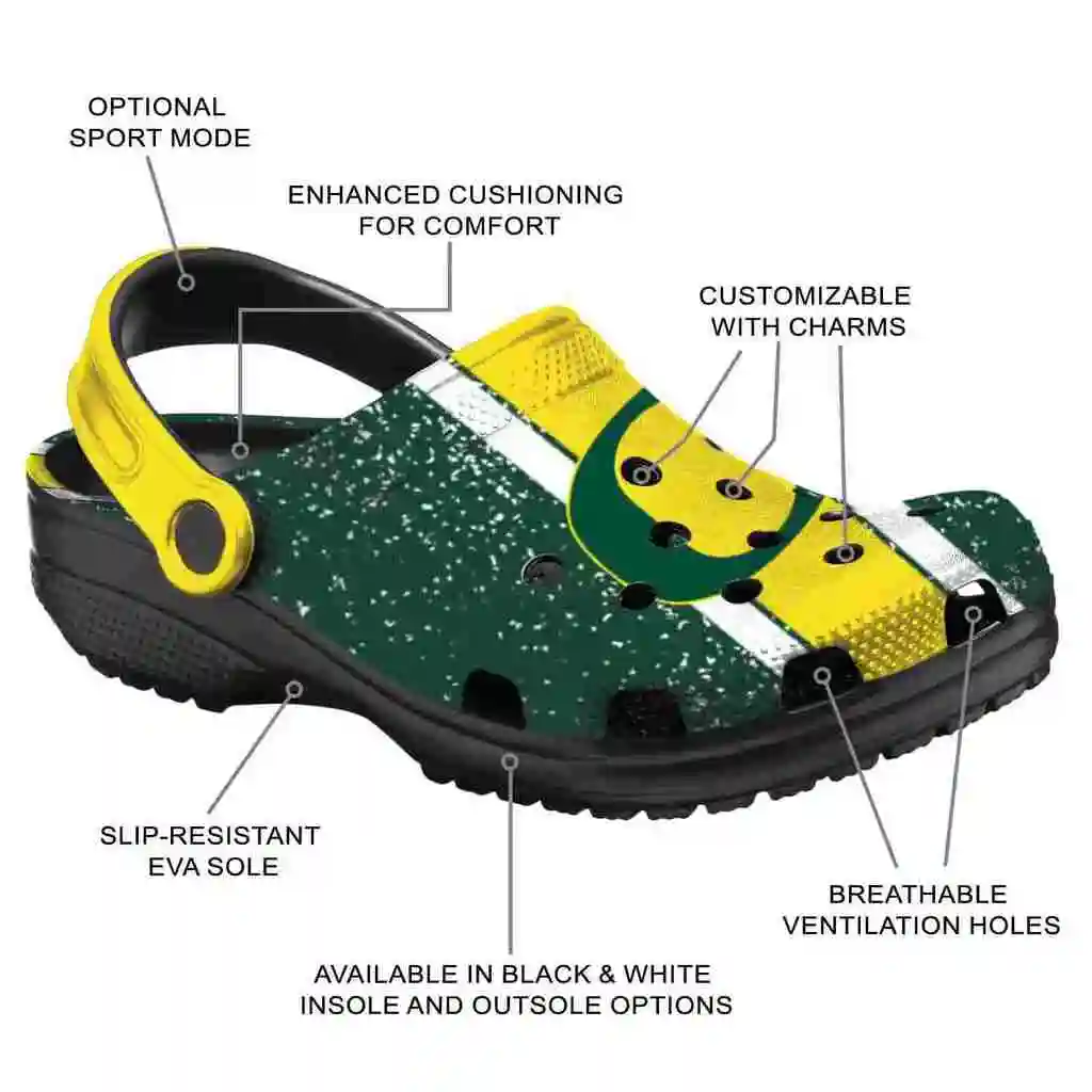 Custom Oregon Ducks Clogs Vertical Stripes New Arrival Custom Oregon Ducks Clogs Vertical Stripes New Arrival