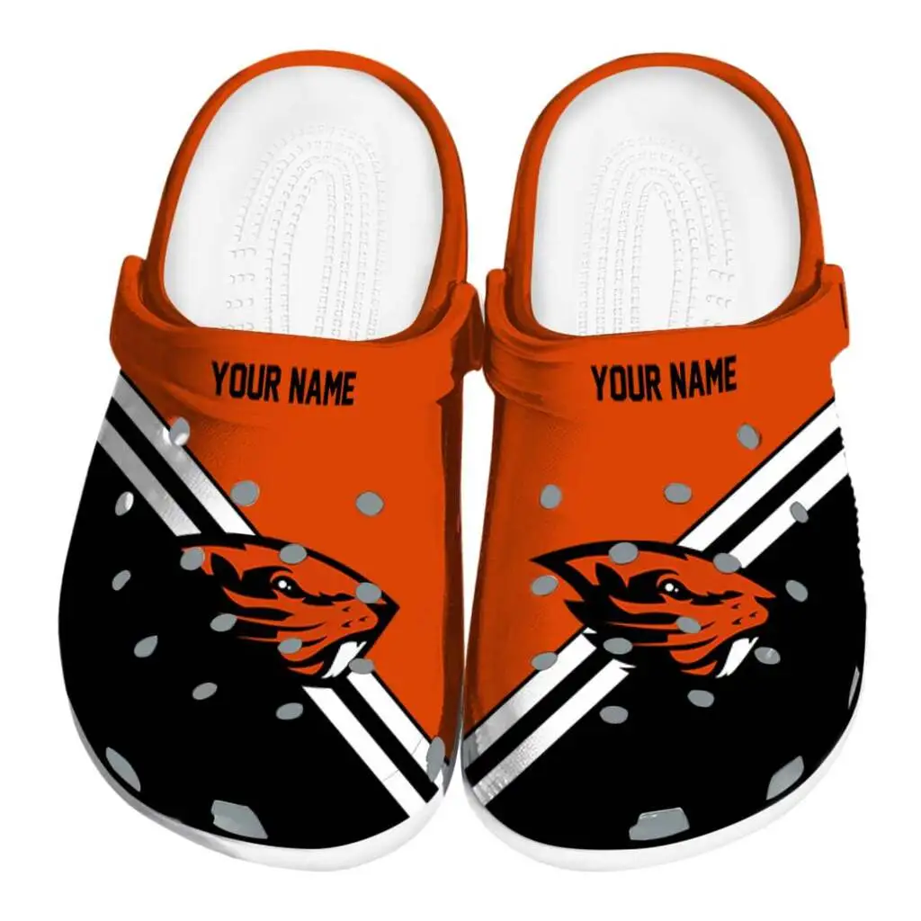 Custom Oregon State Beavers Clogs Striped Accents Best Selling Custom Oregon State Beavers Clogs Striped Accents Best Selling