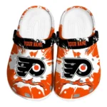 Custom Philadelphia Flyers Clogs Splatter Pattern Best Selling
