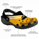 Custom Southern Miss Golden Eagles Clogs Baseball Motif Best Selling