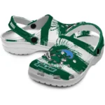 Custom Tulane Green Wave Clogs Paint Splatter Graphics Best Selling