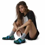 Custom Tulane Green Wave Clogs Paint Splatter Graphics Best Selling