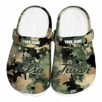 Custom Tulsa Golden Hurricane Clogs Camouflage Craze Best Selling