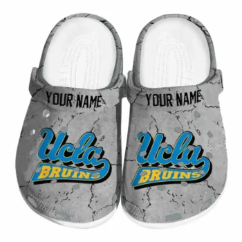 Custom Ucla Bruins Clogs Cracked Texture Best Selling