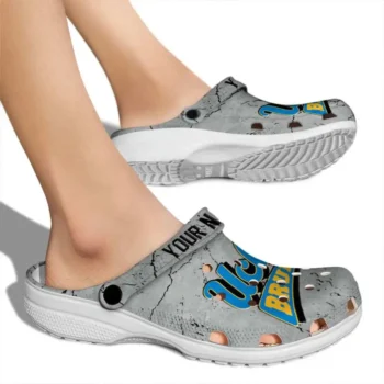Custom Ucla Bruins Clogs Cracked Texture High Quality