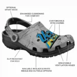 Custom Ucla Bruins Clogs Cracked Texture Best Selling