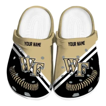 Custom Wake Forest Demon Deacons Clogs Baseball Motif Best Selling