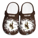 Custom Wyoming Cowboys Clogs Splatter Background Best Selling