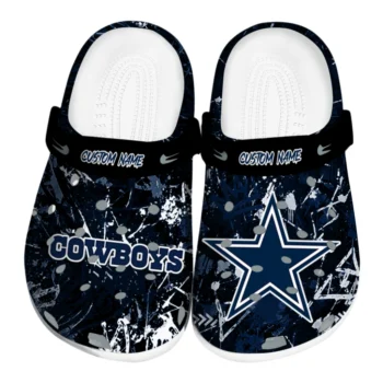 Dallas Cowboys Clogs - Custom Graffiti Burst Blue Black