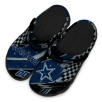 Dallas Cowboys Clogs – Customized Circuit Geometry Blue Black 1