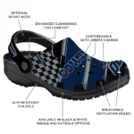 Dallas Cowboys Clogs – Custom Checkered Streaks Blue Black 1
