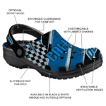 Dallas Mavericks Clogs – Custom Checkered Streaks Blue Black 1
