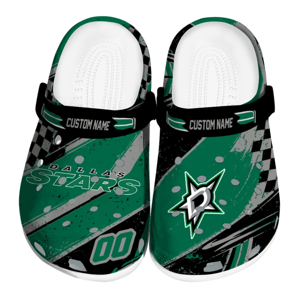 dallas-stars-clog-custom-checkered-streaks-green-black-best-selling.webp dallas stars clog custom checkered streaks green black best selling