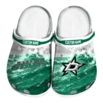 Dallas Stars Clogs - Custom Wave Swirl Green White 1 dallas-stars-clog-custom-wave-swirl-green-white-best-selling.webp
