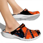 Denver Broncos Clogs – Personalized Circuit Geometry Orange Black 1