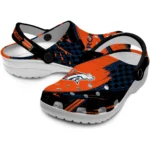 Denver Broncos Clogs – Personalized Circuit Geometry Orange Black 1