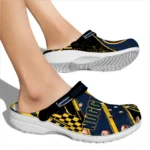 Denver Nuggets Clogs – Customized Checkered Streaks Blue Black 1