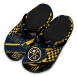 Denver Nuggets Clogs – Customized Checkered Streaks Blue Black 1