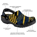 Denver Nuggets Clogs – Customized Checkered Streaks Blue Black 1