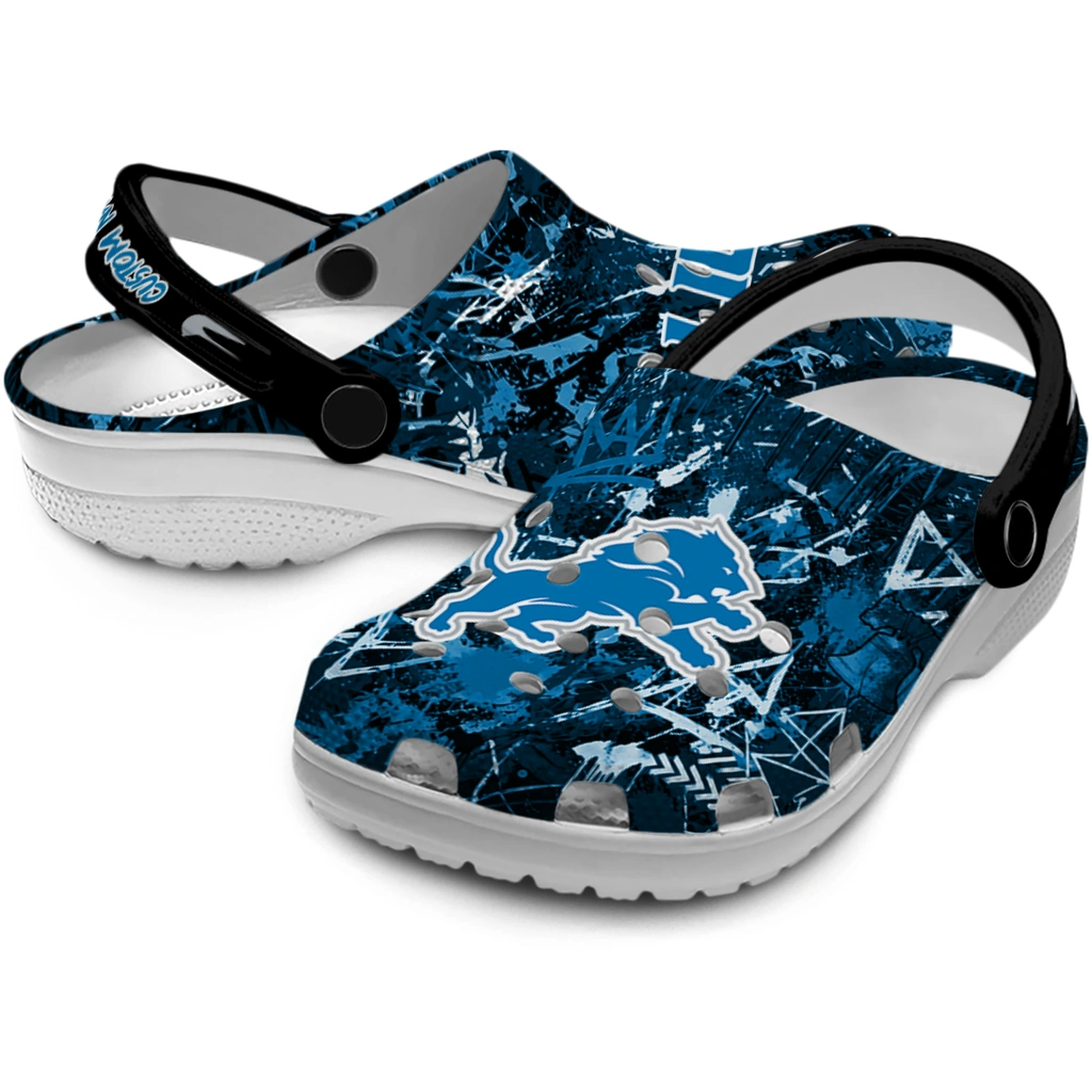 detroit-lions-clog-personalized-graffiti-burst-blue-black-high-quality.webp