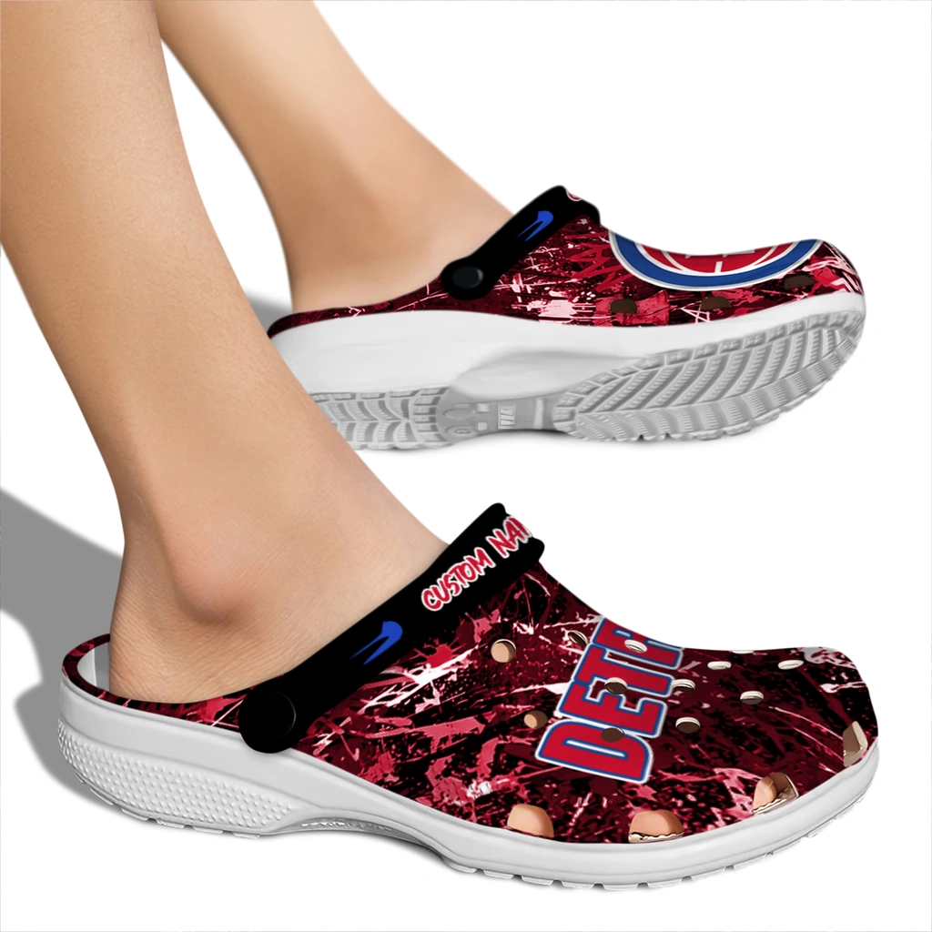 detroit-pistons-clog-personalized-graffiti-burst-red-black-fashion-forward.webp