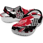 Detroit Red Wings Clogs – Personalized Circuit Geometry Red Black 1
