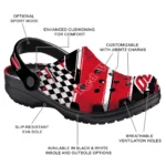 Detroit Red Wings Clogs – Personalized Circuit Geometry Red Black 1