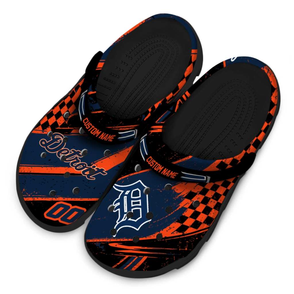detroit-tigers-clog-customized-checkered-streaks-navy-black-latest-model.webp