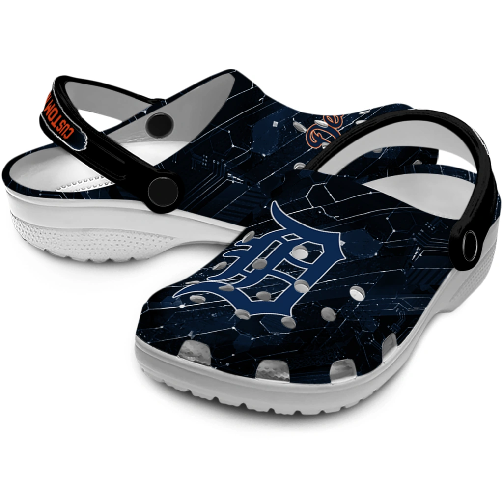 detroit-tigers-clog-personalized-circuit-geometry-navy-black-high-quality.webp