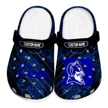 Duke Blue Devils Clogs - Customized Circuit Geometry Blue Black