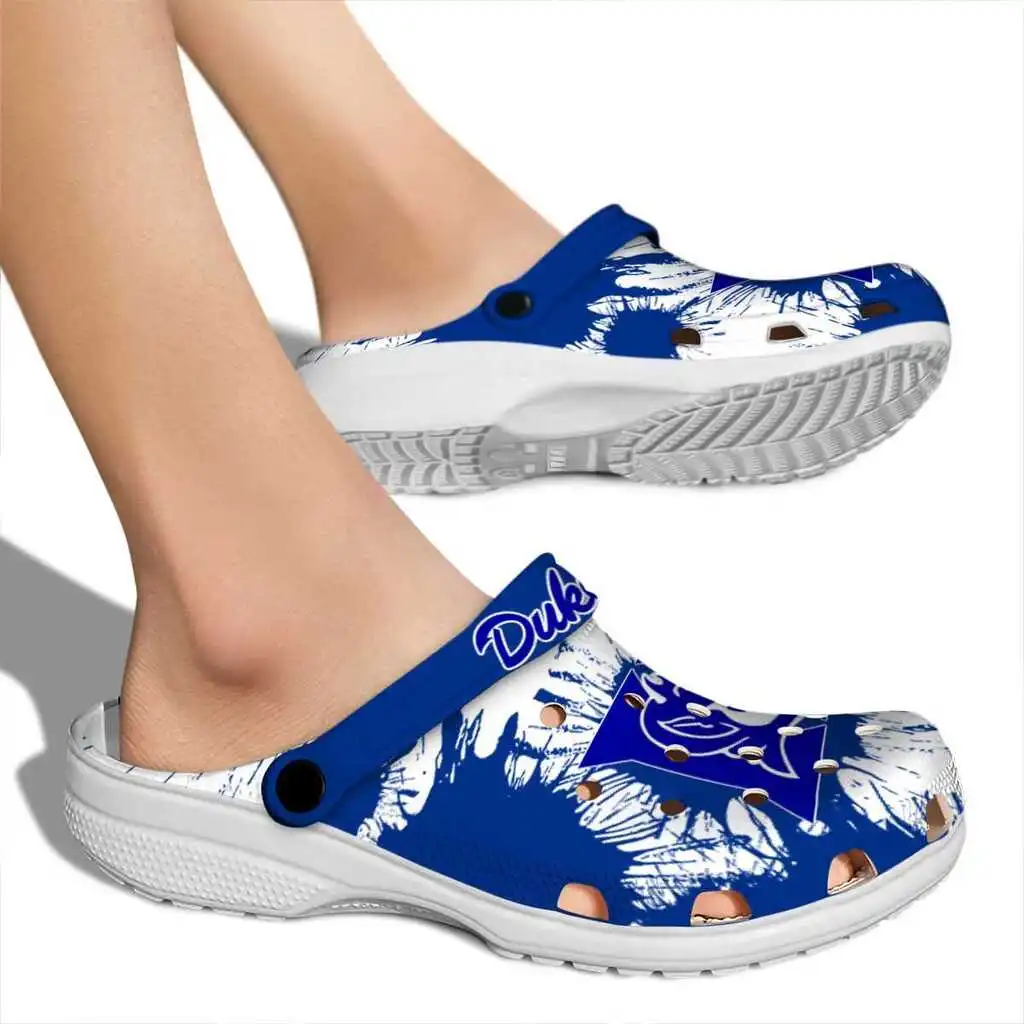 Duke Blue Devils Clogs Splatter Graphics High Quality Duke Blue Devils Clogs Splatter Graphics High Quality