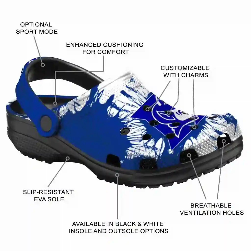 Duke Blue Devils Clogs Splatter Graphics New Arrival Duke Blue Devils Clogs Splatter Graphics New Arrival