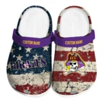 East Carolina Pirates Clogs - Custom Distressed Stripes Purple Red Blue 1 east-carolina-pirates-clog-custom-distressed-stripes-purple-red-blue-best-selling.webp