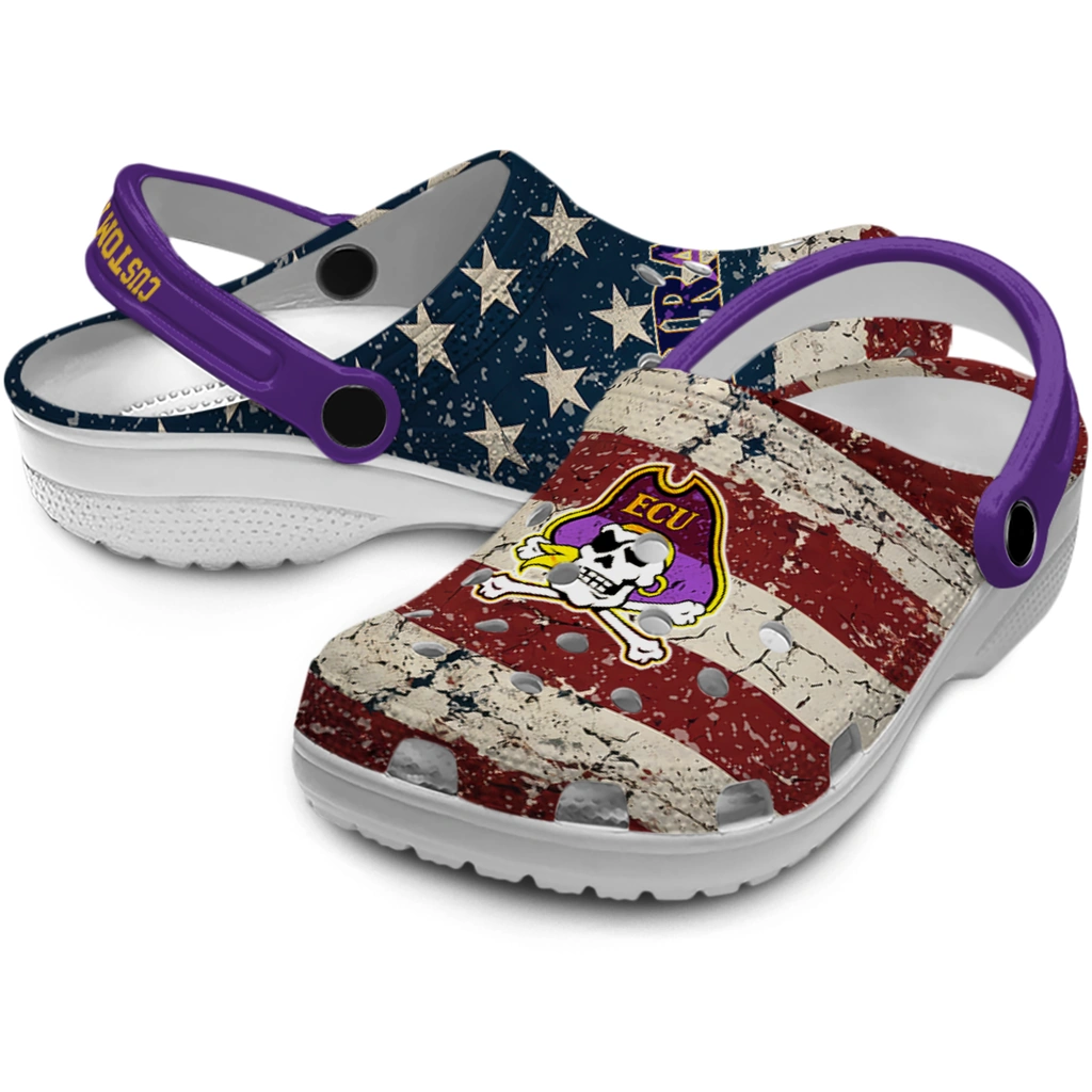 east-carolina-pirates-clog-custom-distressed-stripes-purple-red-blue-high-quality.webp