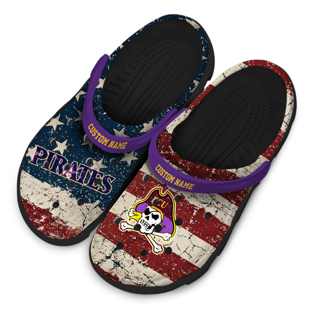 east-carolina-pirates-clog-custom-distressed-stripes-purple-red-blue-latest-model.webp