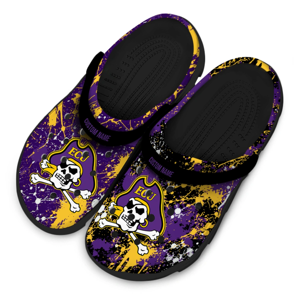 east-carolina-pirates-clog-customized-splatter-splash-purple-black-latest-model.webp