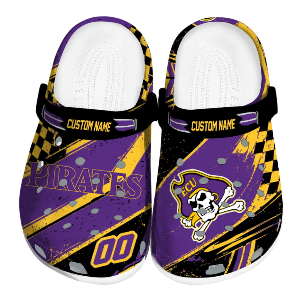east-carolina-pirates-clog-personalized-checkered-streaks-purple-black-best-selling.webp east carolina pirates clog personalized checkered streaks purple black best selling