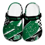 Eastern Michigan Eagles Clogs – Custom Circuit Geometry Green Black 1