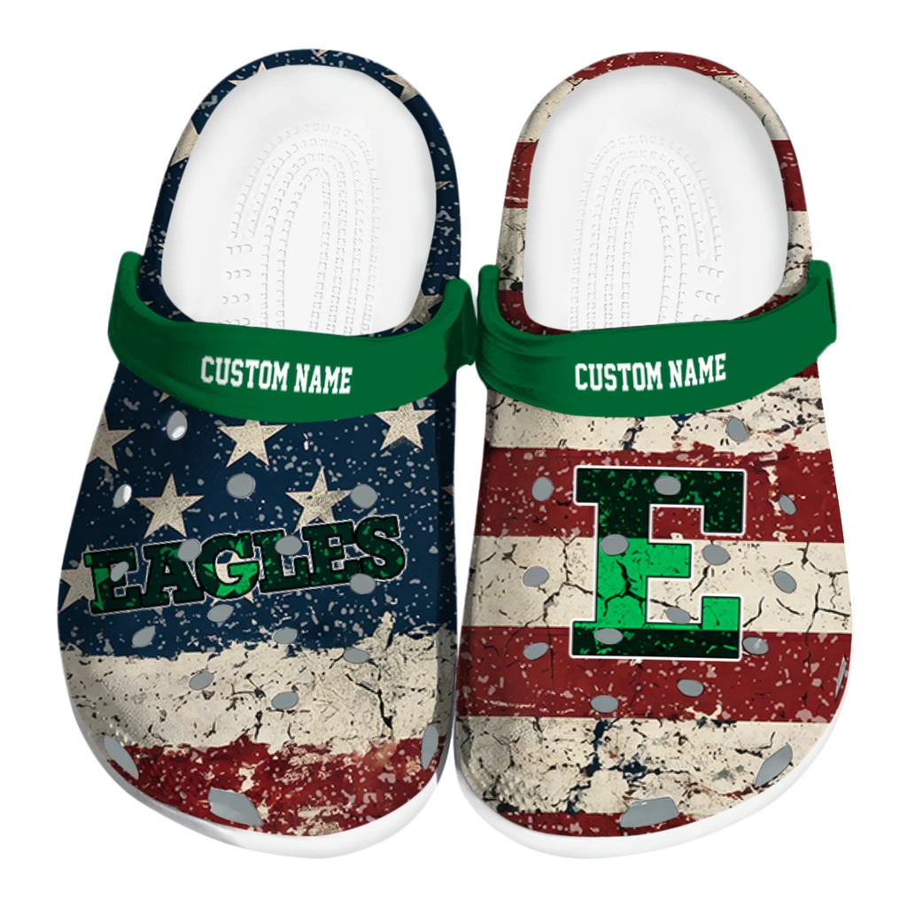 eastern-michigan-eagles-clog-custom-distressed-stripes-green-red-blue-best-selling.webp eastern michigan eagles clog custom distressed stripes green red blue best selling