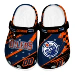 Edmonton Oilers Clogs - Personalized Checkered Streaks Blue Black 1 edmonton-oilers-clog-personalized-checkered-streaks-blue-black-best-selling.webp