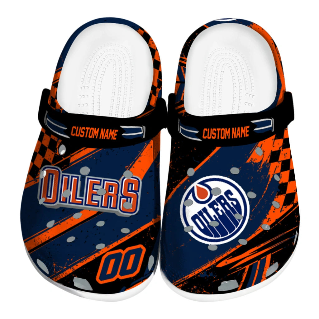 edmonton-oilers-clog-personalized-checkered-streaks-blue-black-best-selling.webp edmonton oilers clog personalized checkered streaks blue black best selling
