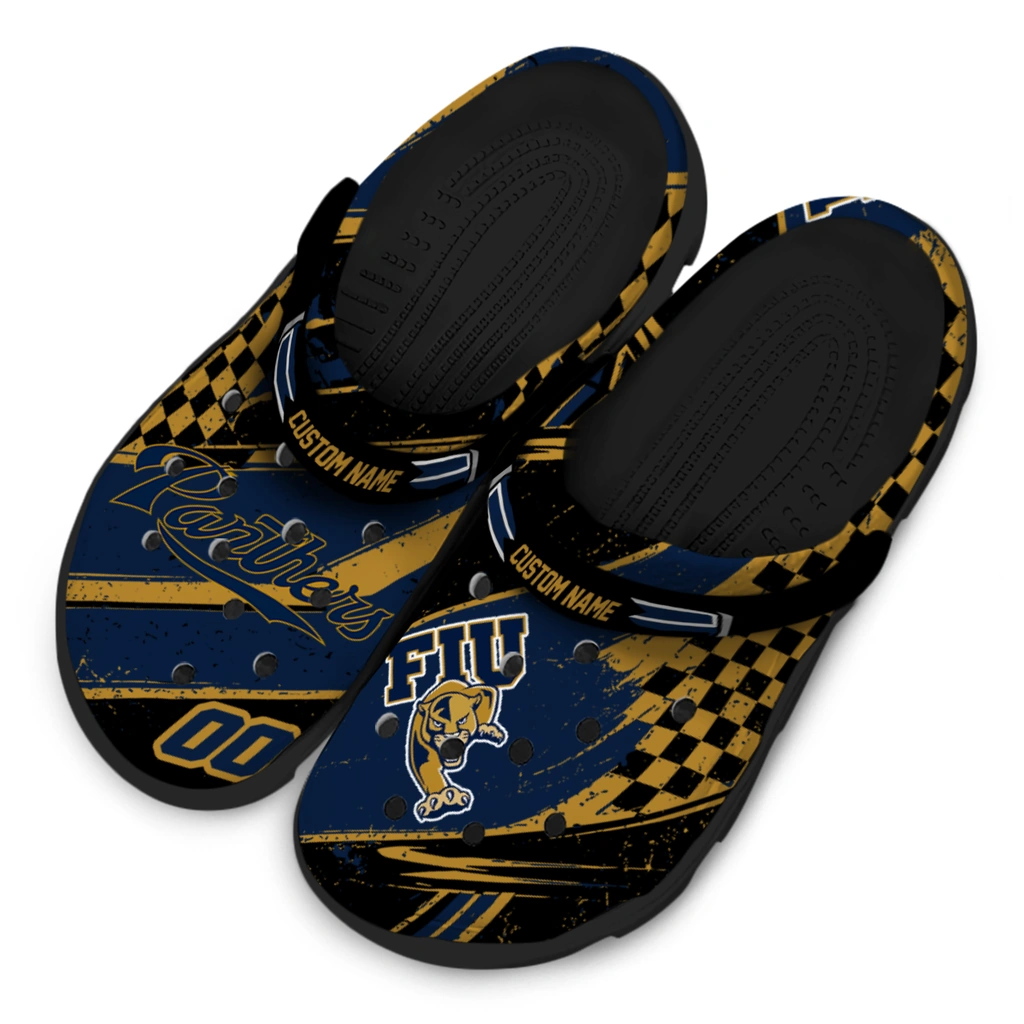 fiu-panthers-clog-custom-checkered-streaks-blue-black-latest-model.webp