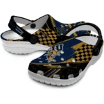 FIU Panthers Clogs – Custom Checkered Streaks Blue Black 1